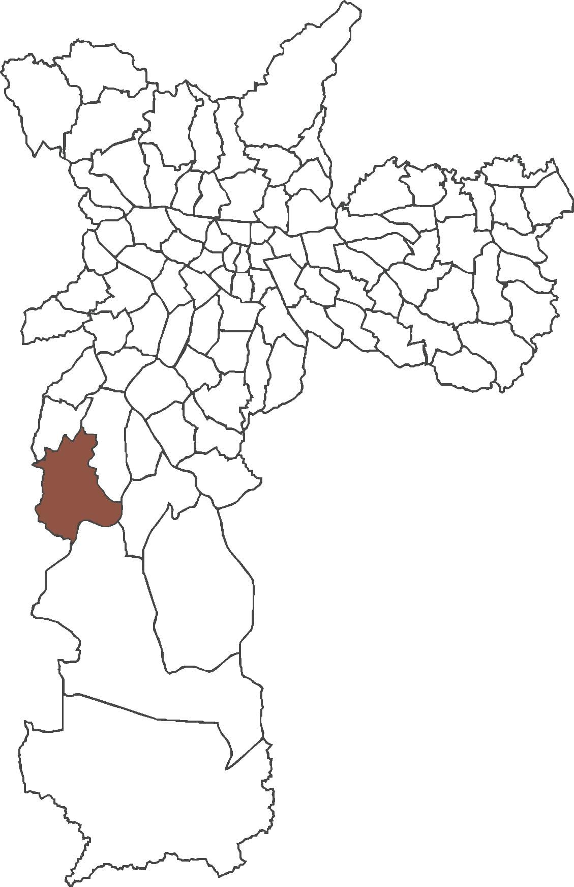 Karta över Jardim Ângela distriktet