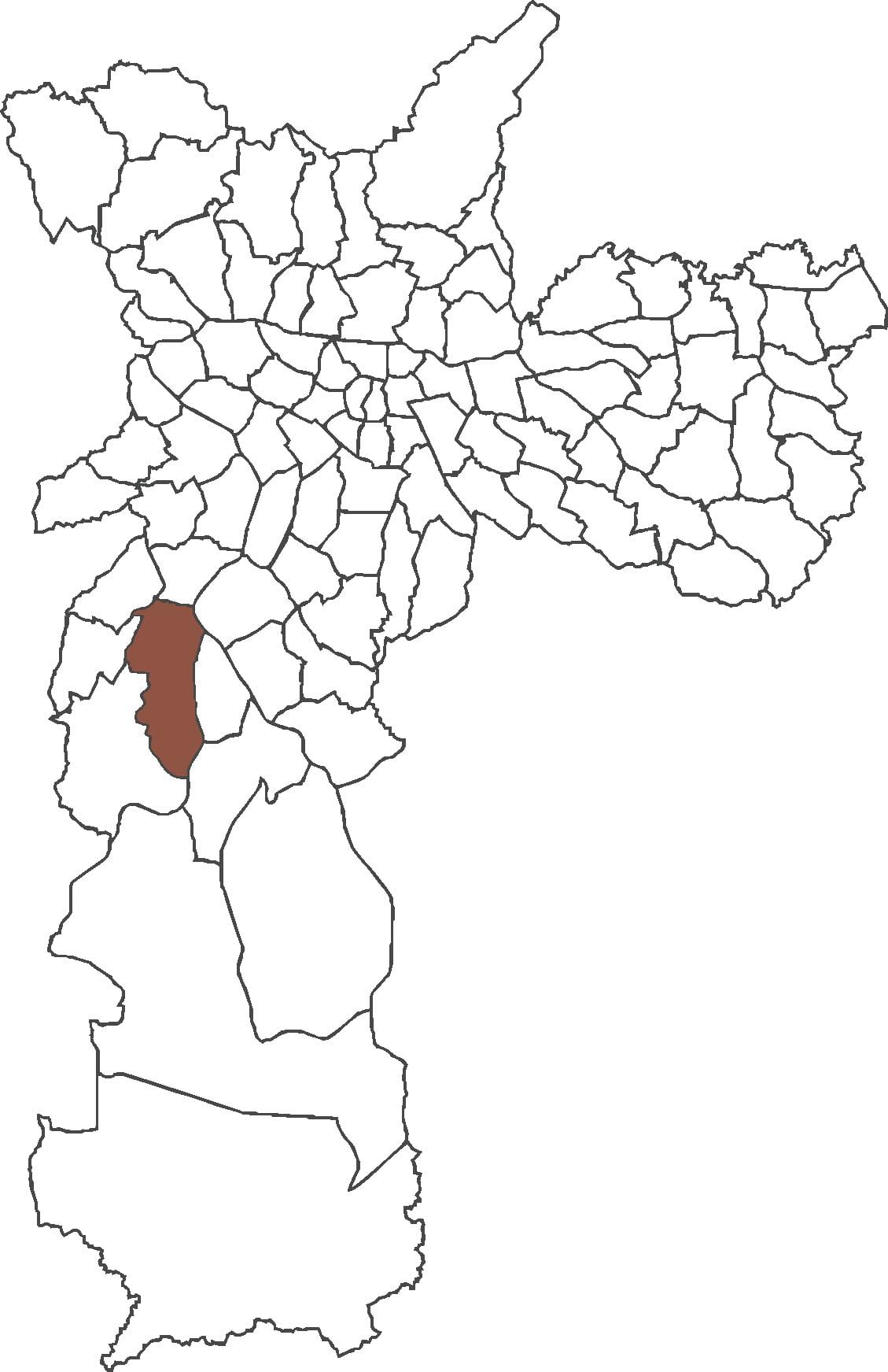Karta över Jardim São Luís distriktet