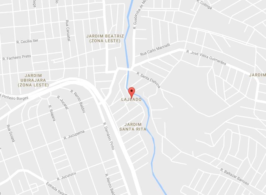 Karta över Lajeado São Paulo