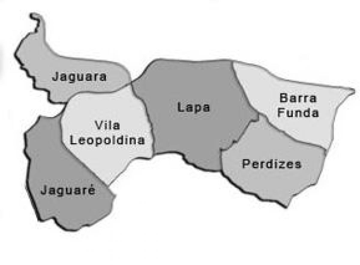 Karta över Lapa sub-prefekturen