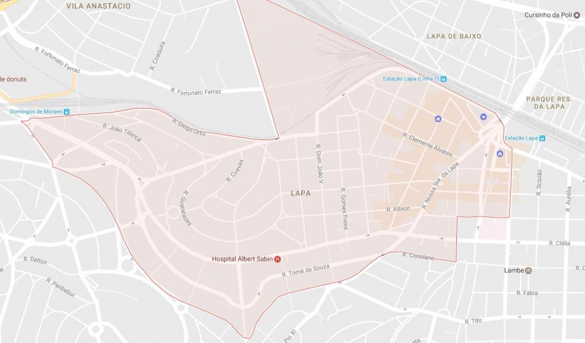 Karta på Lapa-São Paulo