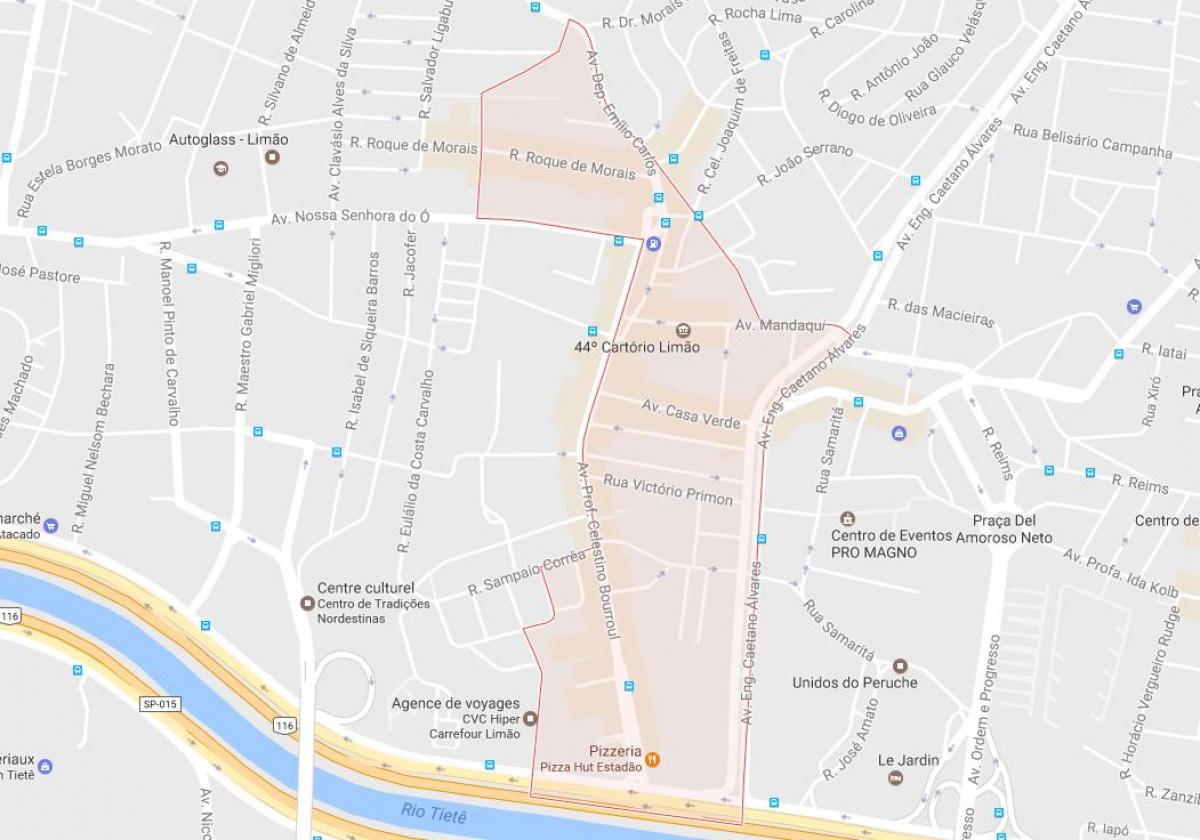 Karta över Limão São Paulo
