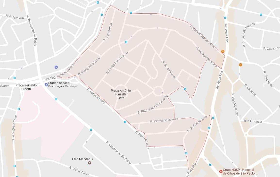 Karta över Mandaqui São Paulo