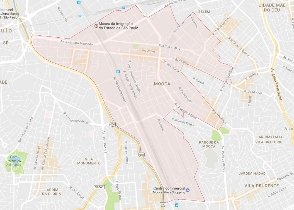 Karta över Mooca São Paulo