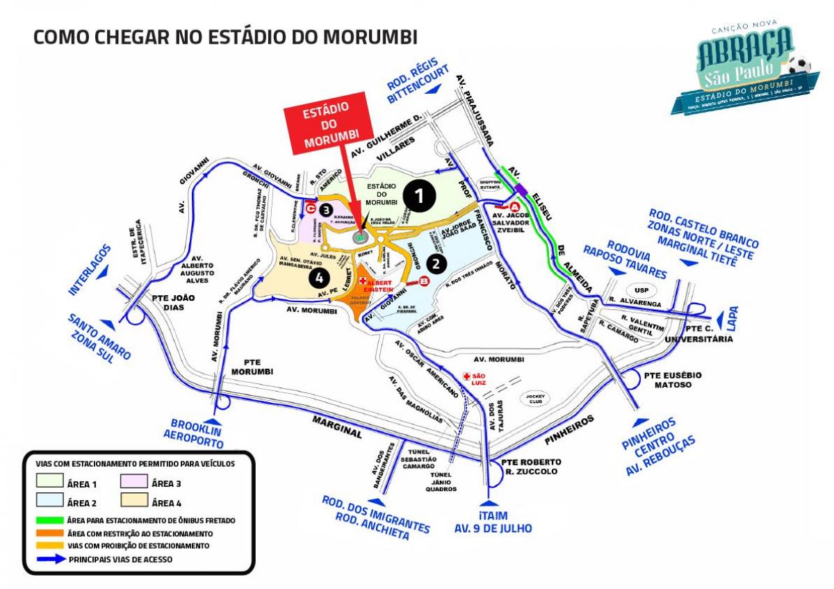 Karta över Morumbi-stadion