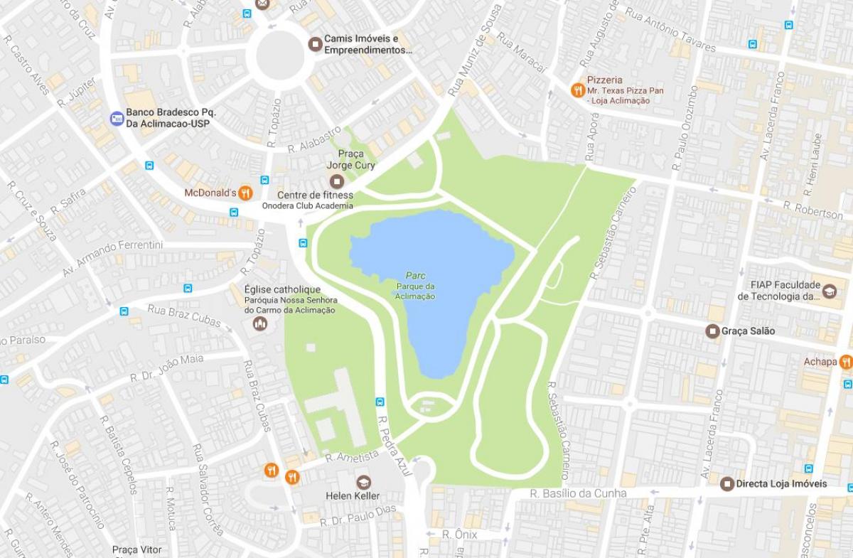 Karta över park acklimatisering São Paulo