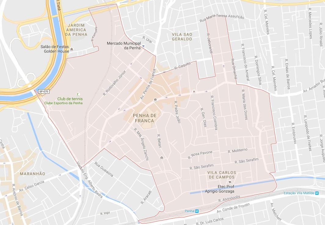 Karta över Penha São Paulo