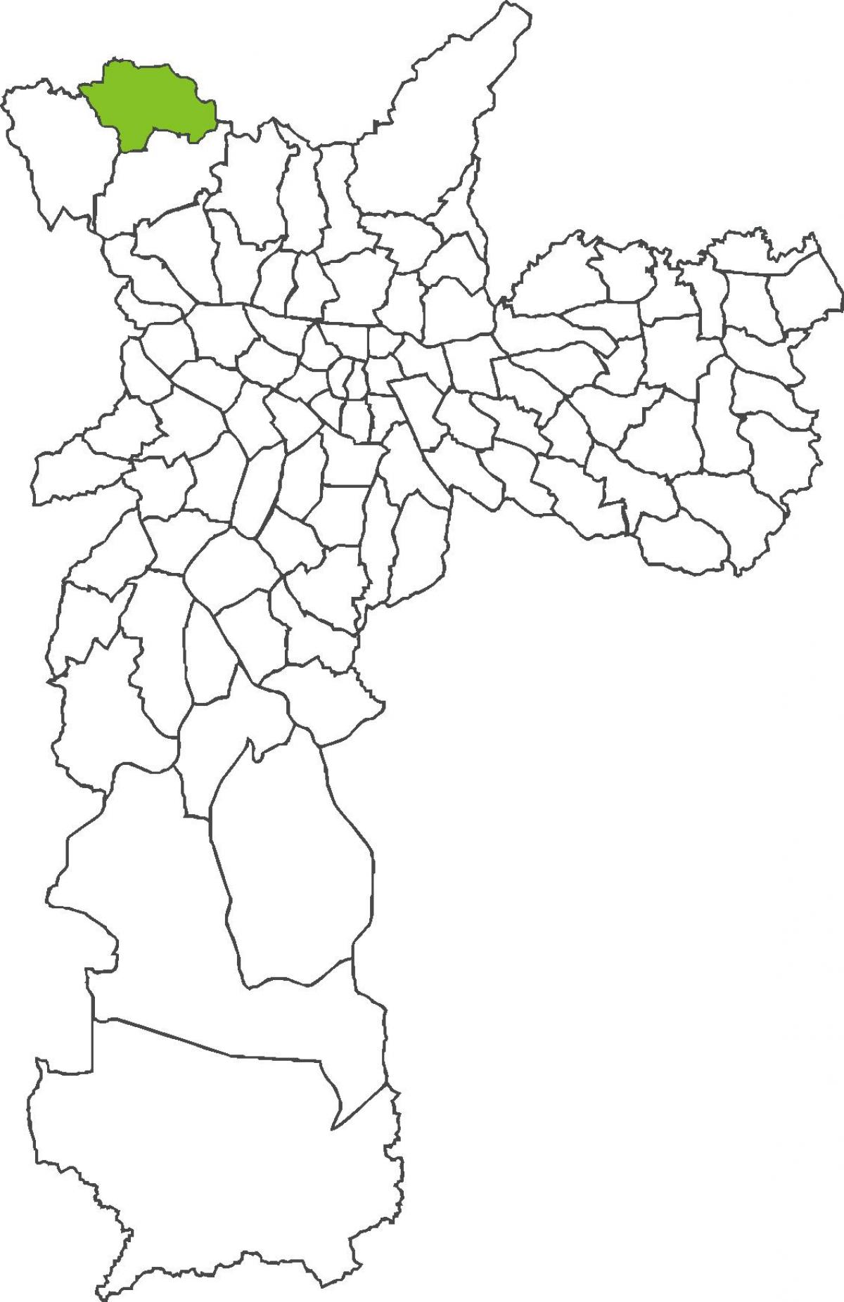 Karta över Perus distriktet