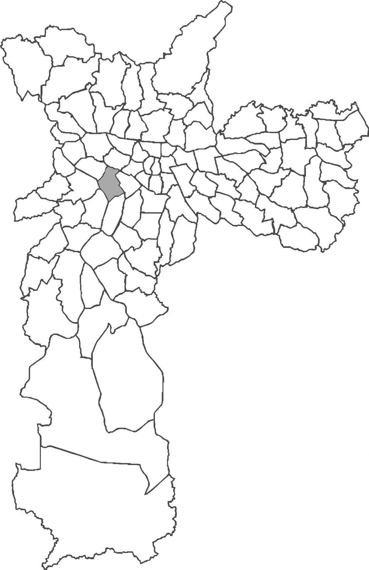 Karta av Pinheiros distriktet