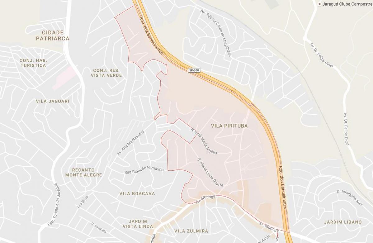 Karta över Pirituba São Paulo