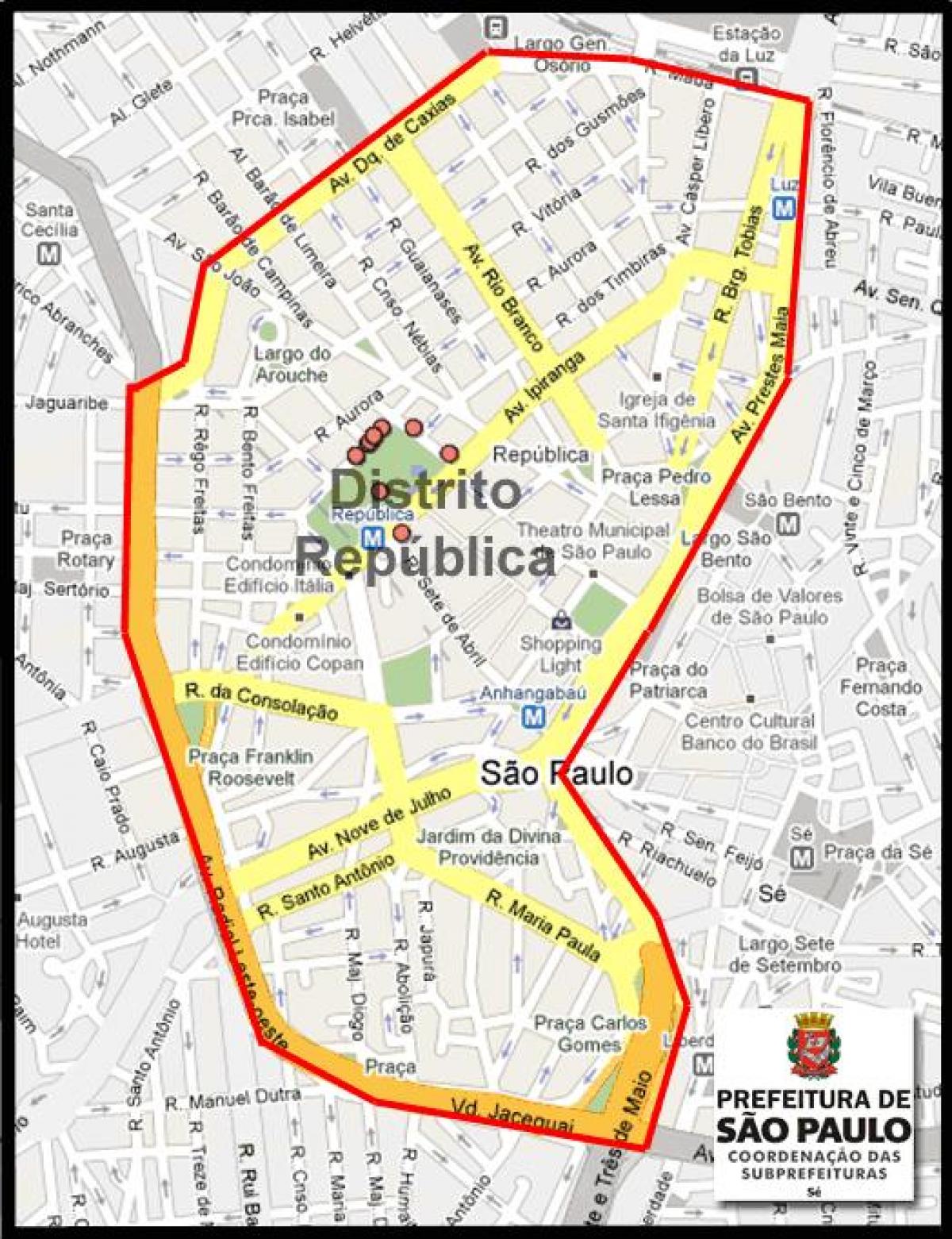 Karta över República São Paulo
