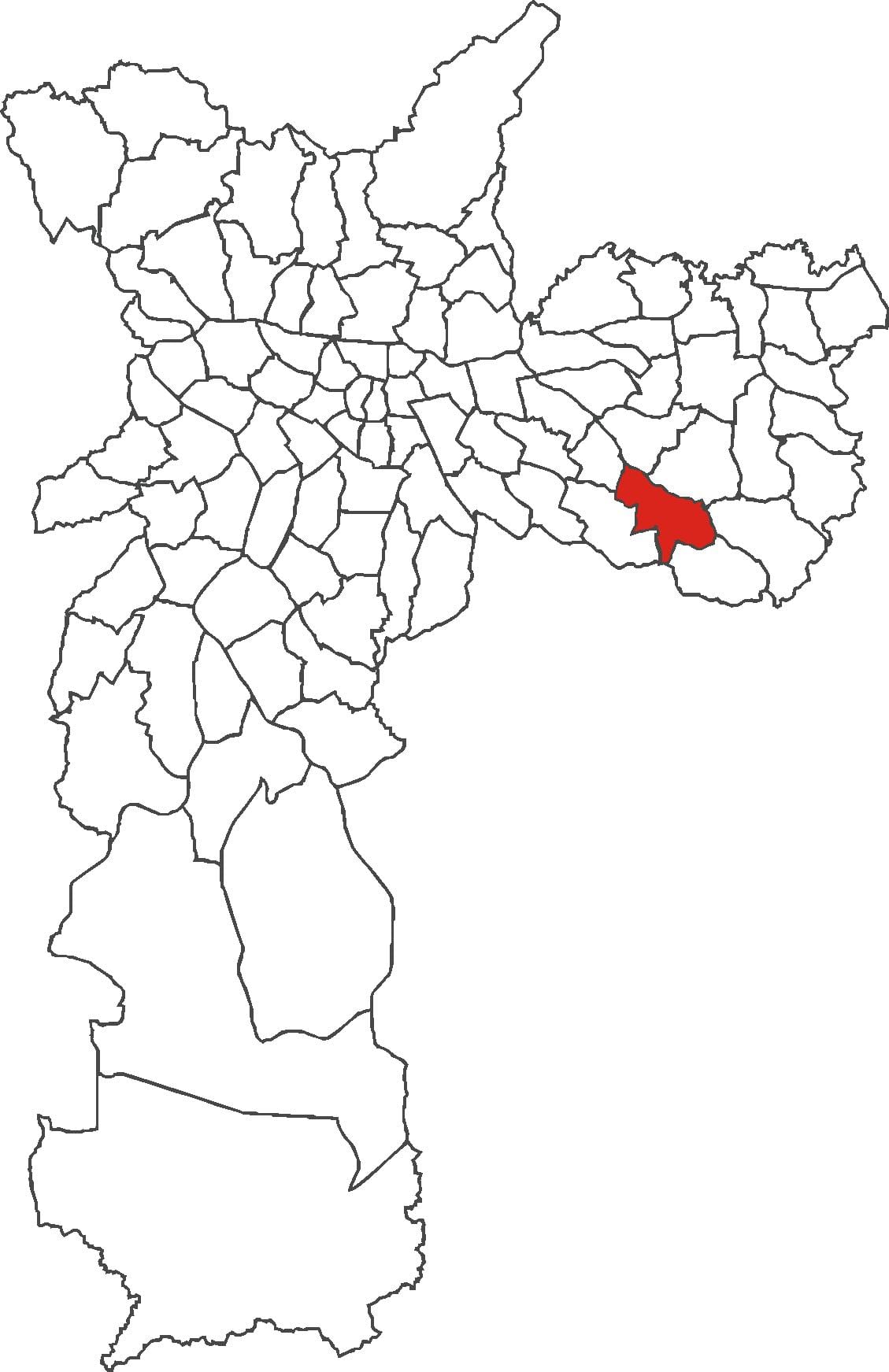 Karta över São Mateus distriktet