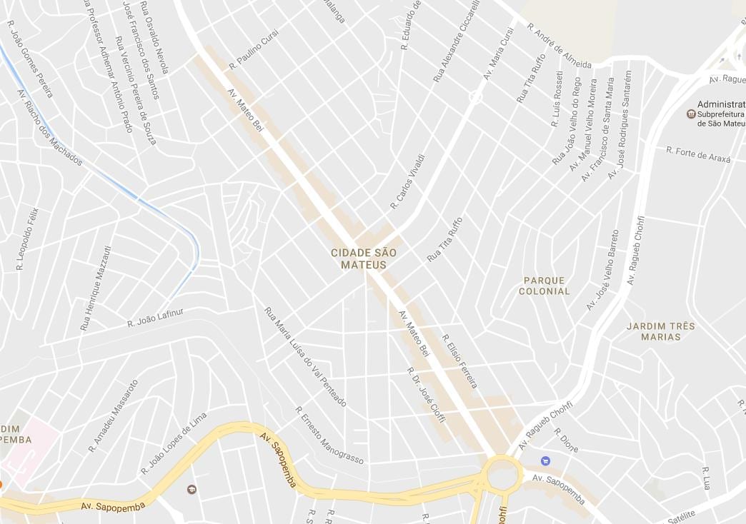 Karta över São Mateus São Paulo