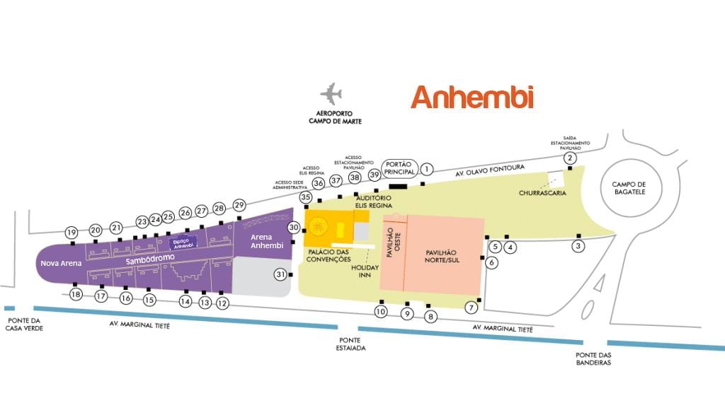 Karta över São Paulo Anhembi