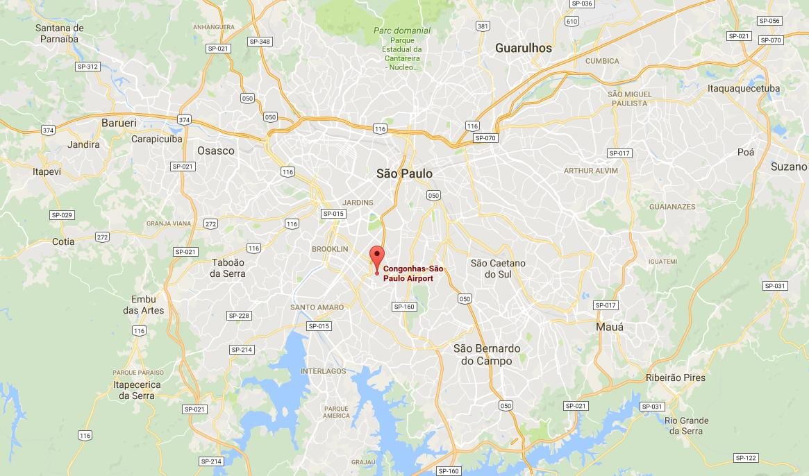 Karta över São Paulo Congonhas flygplats