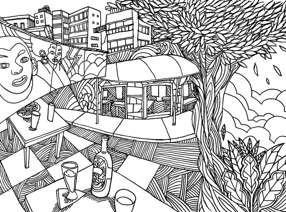 Karta över São Paulo färg - Vila Madalena