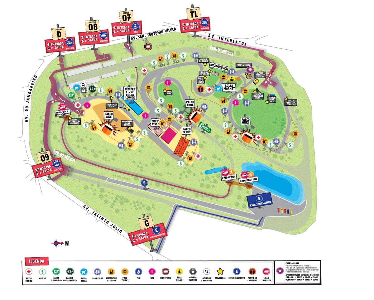 Karta över São Paulo lollapalooza