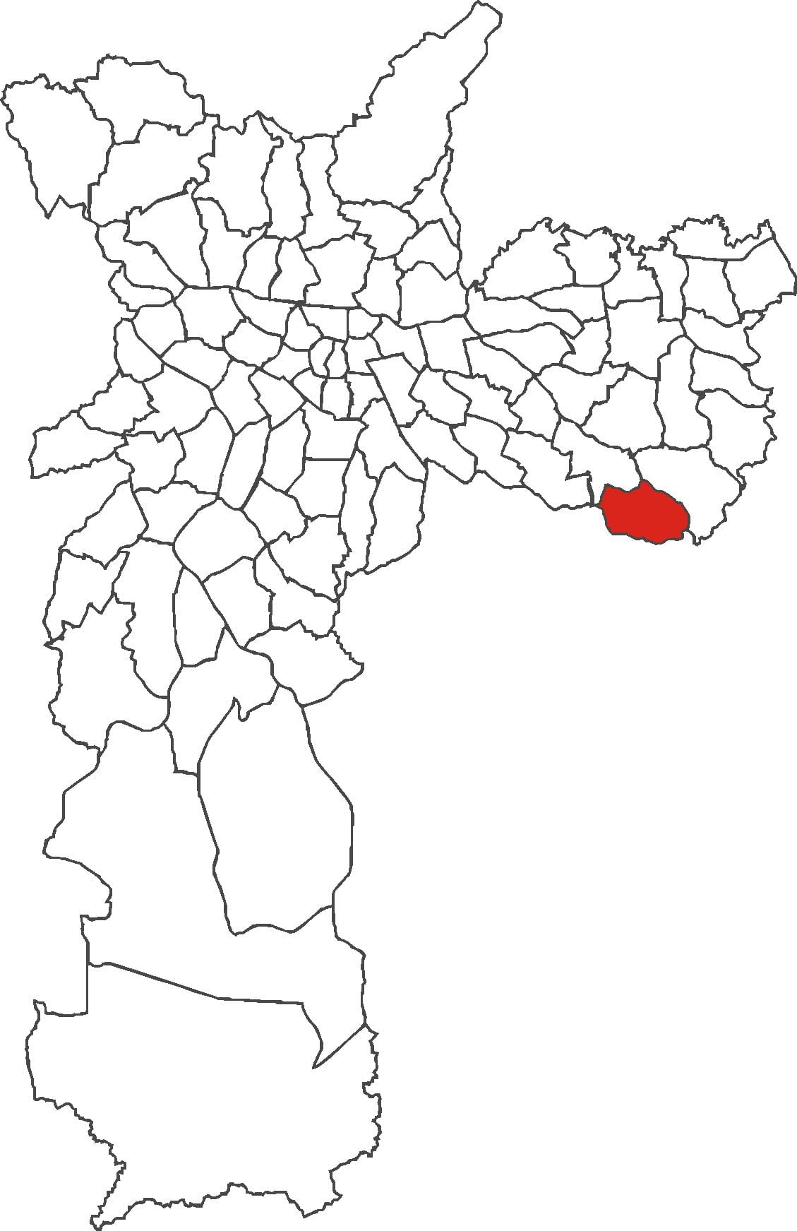 Karta över São Rafael distriktet
