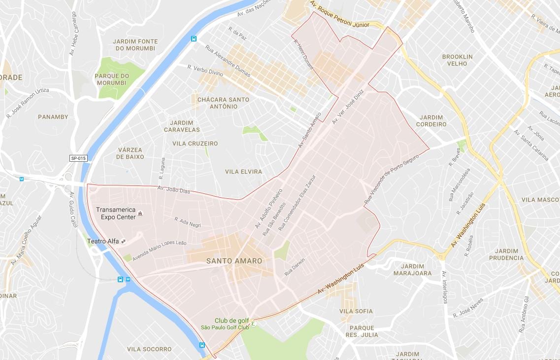 Karta över São Paulo-Santo Amaro