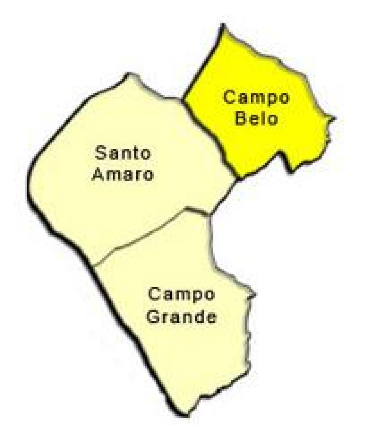 Karta över Santo Amaro sub-prefekturen