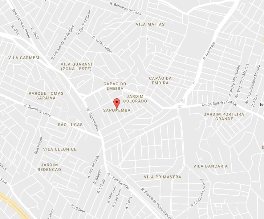 Karta över Sapopemba São Paulo