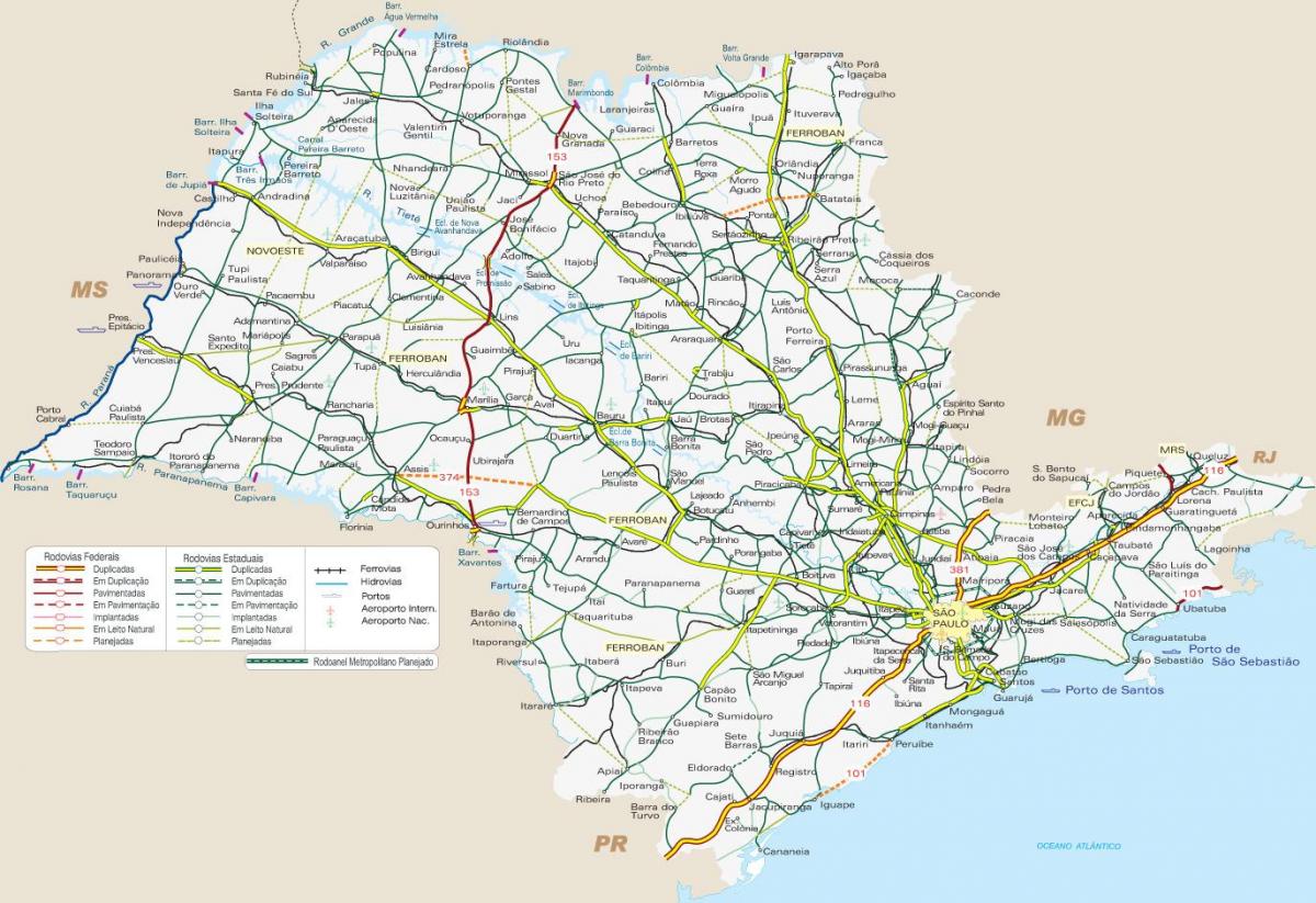 Karta över transport-SP