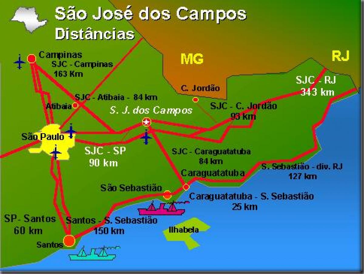 Karta över São José dos Campos flygplats