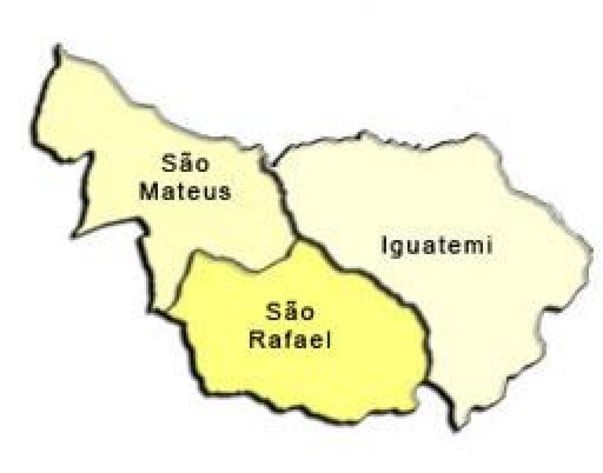 Karta över São Mateus sub-prefekturen