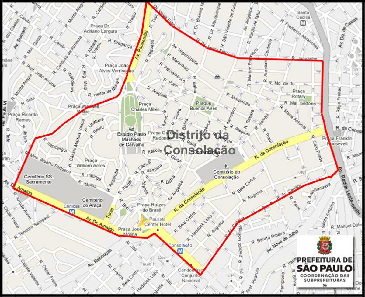 Karta över São Paulo-Consolação