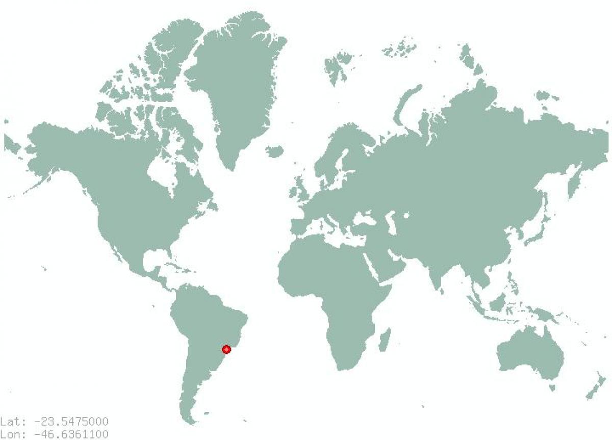 Karta över São Paulo i världen
