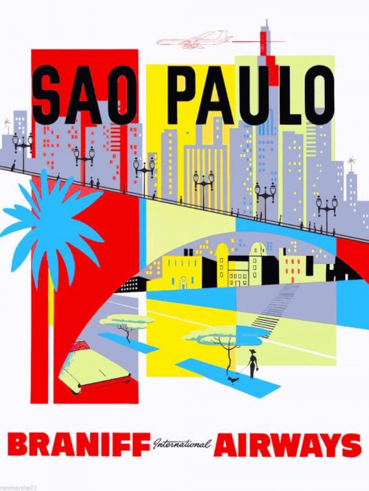 Karta över São Paulo tapeter