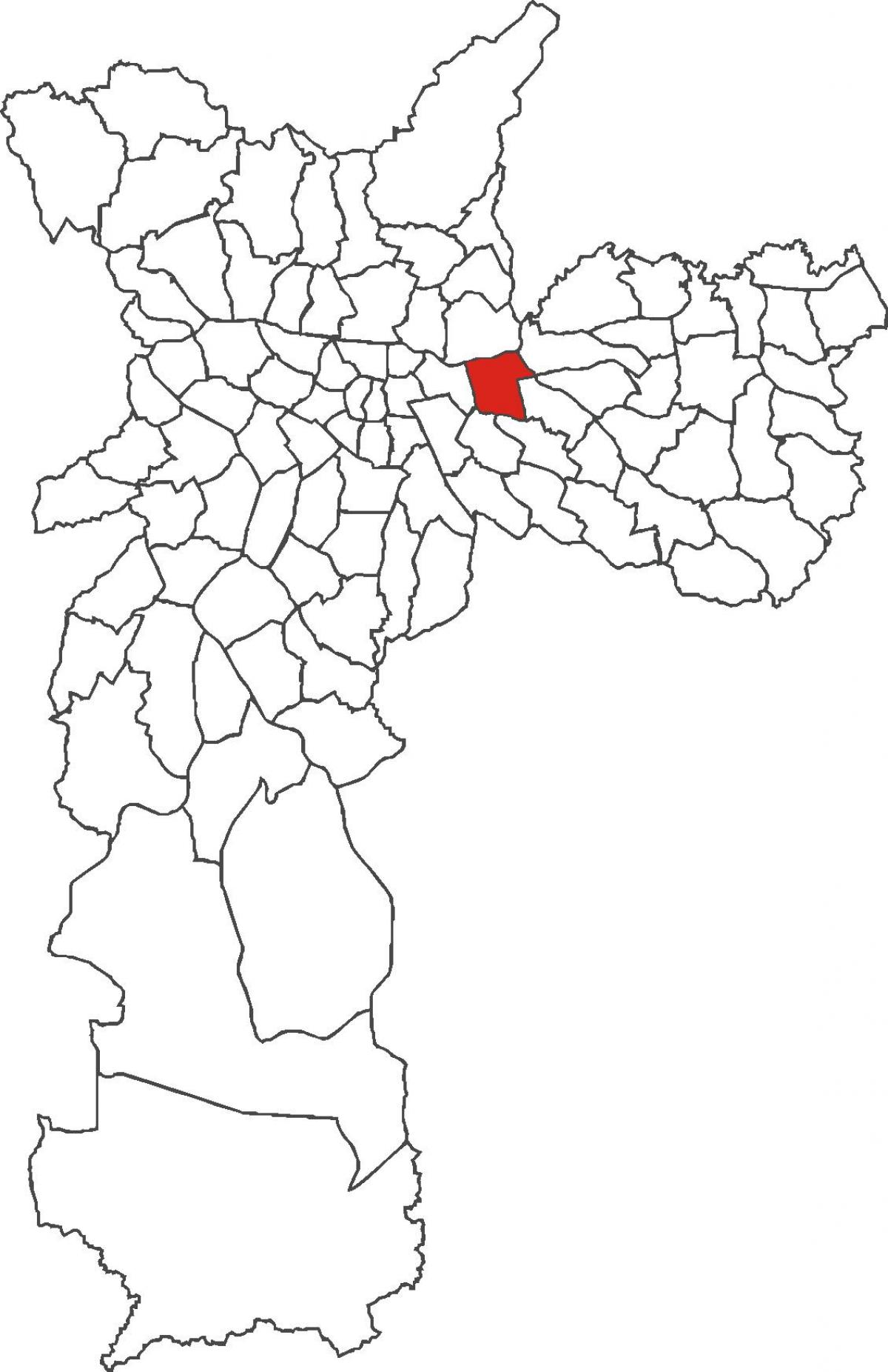 Karta över distriktet Tatuapé