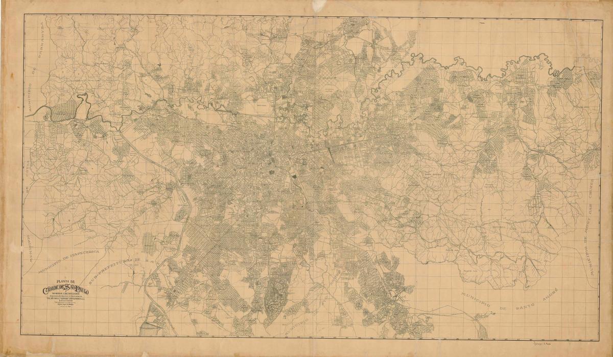 Karta över tidigare São Paulo - 1943
