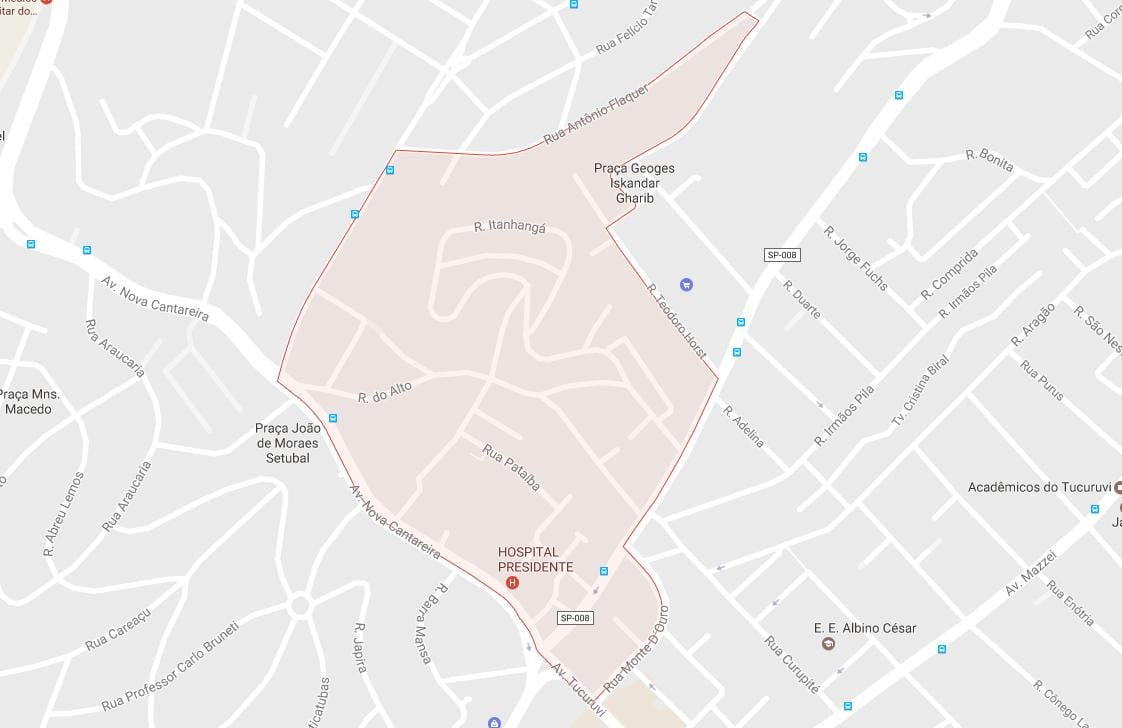 Karta över Tucuruvi São Paulo