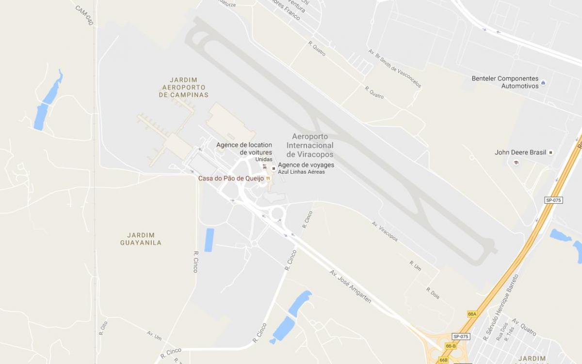 Karta över VCP - Campinas flygplats