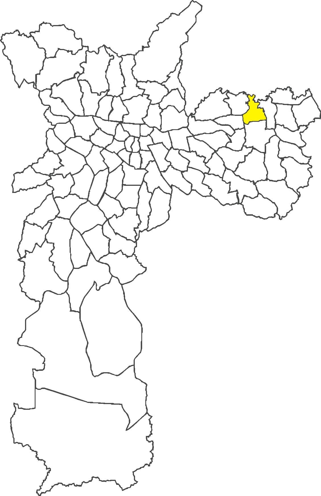 Karta Vila Jacuí distriktet