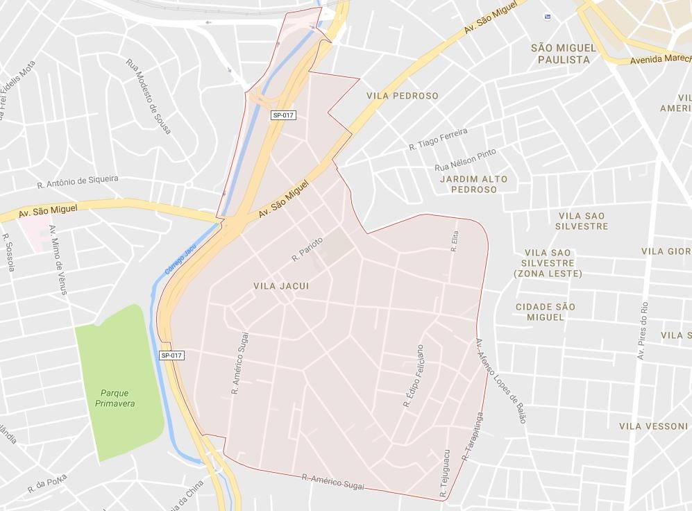 Karta Vila Jacuí São Paulo