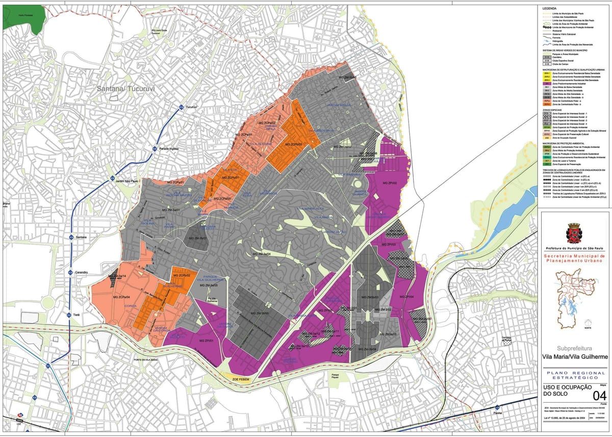 Karta Vila Maria São Paulo - Ockupationen av mark
