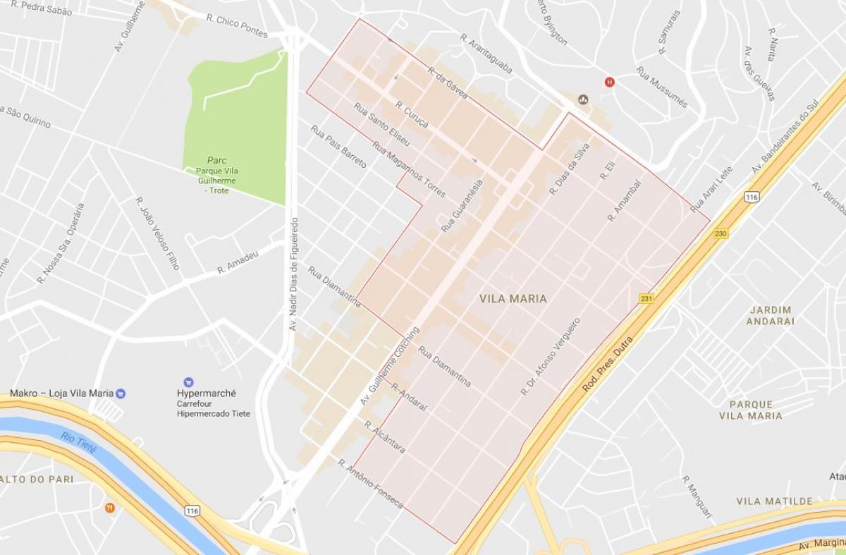 Karta Vila Maria São Paulo