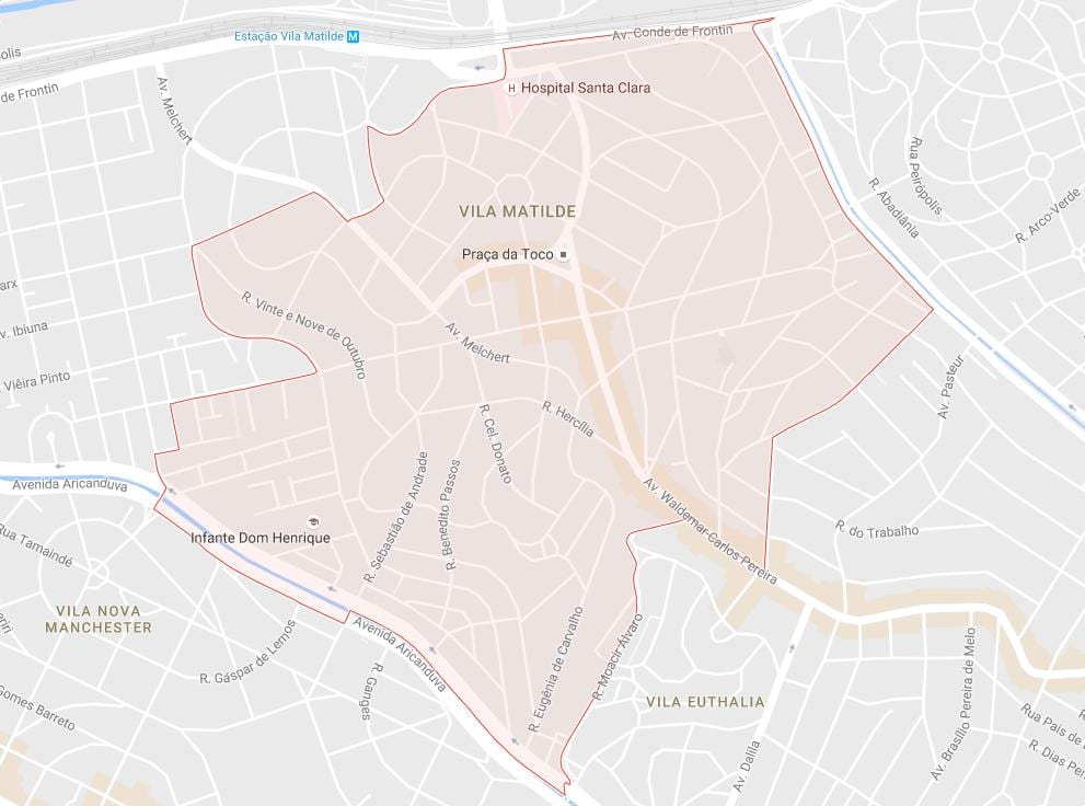 Karta Vila Matilde São Paulo