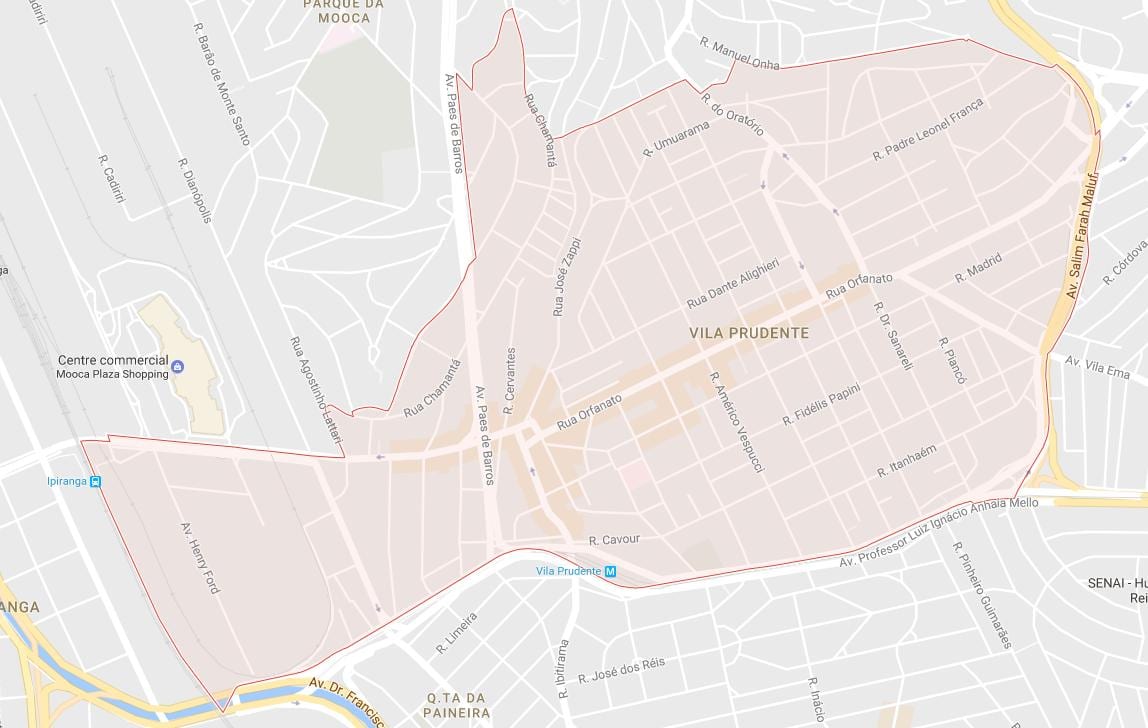 Karta Vila Prudente São Paulo