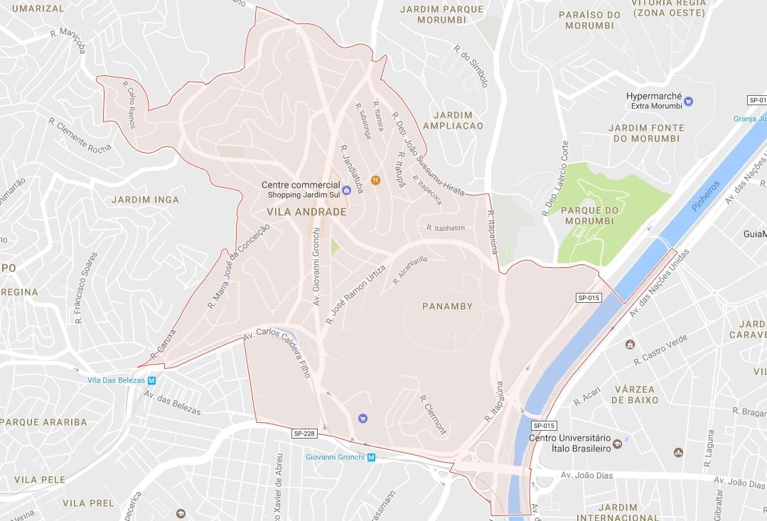 Karta Vila São Paulo Andrade
