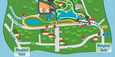 Karta över Alberto Löfgren park - trädgård och blommor