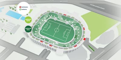 Karta över Allianz Parque - Övre läktare