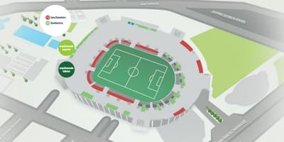 Karta över Allianz Parque - Nedre läktare