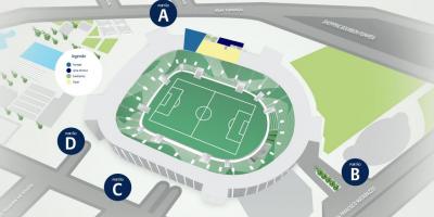 Karta över Allianz Parque - Nivå 2