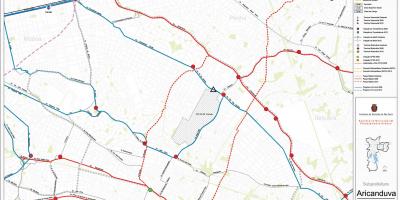 Karta över Aricanduva-Vila Formosa São Paulo - kollektivtrafiken