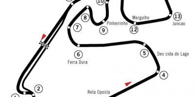 Karta över Autódromo José Carlos Pace