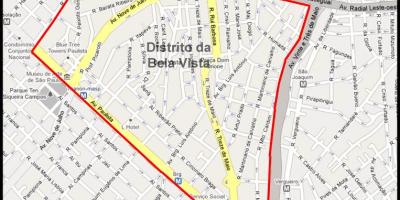 Karta över São Paulo-Bela Vista