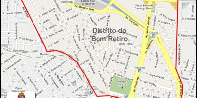 Karta över Bom Retiro São Paulo